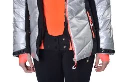 Blouson De Ski Femme ACILVER Argent/noir -Vêtements d'hiver - maintenant ! BLO ACILVER JS ARGENT NOIR DETAIL
