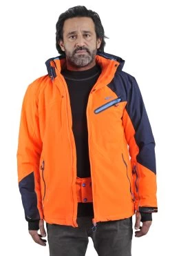 Blouson De Ski Homme CALIS Orange -Vêtements d'hiver - maintenant ! Blouson de ski Homme CALIS orange Peak Mountain 3