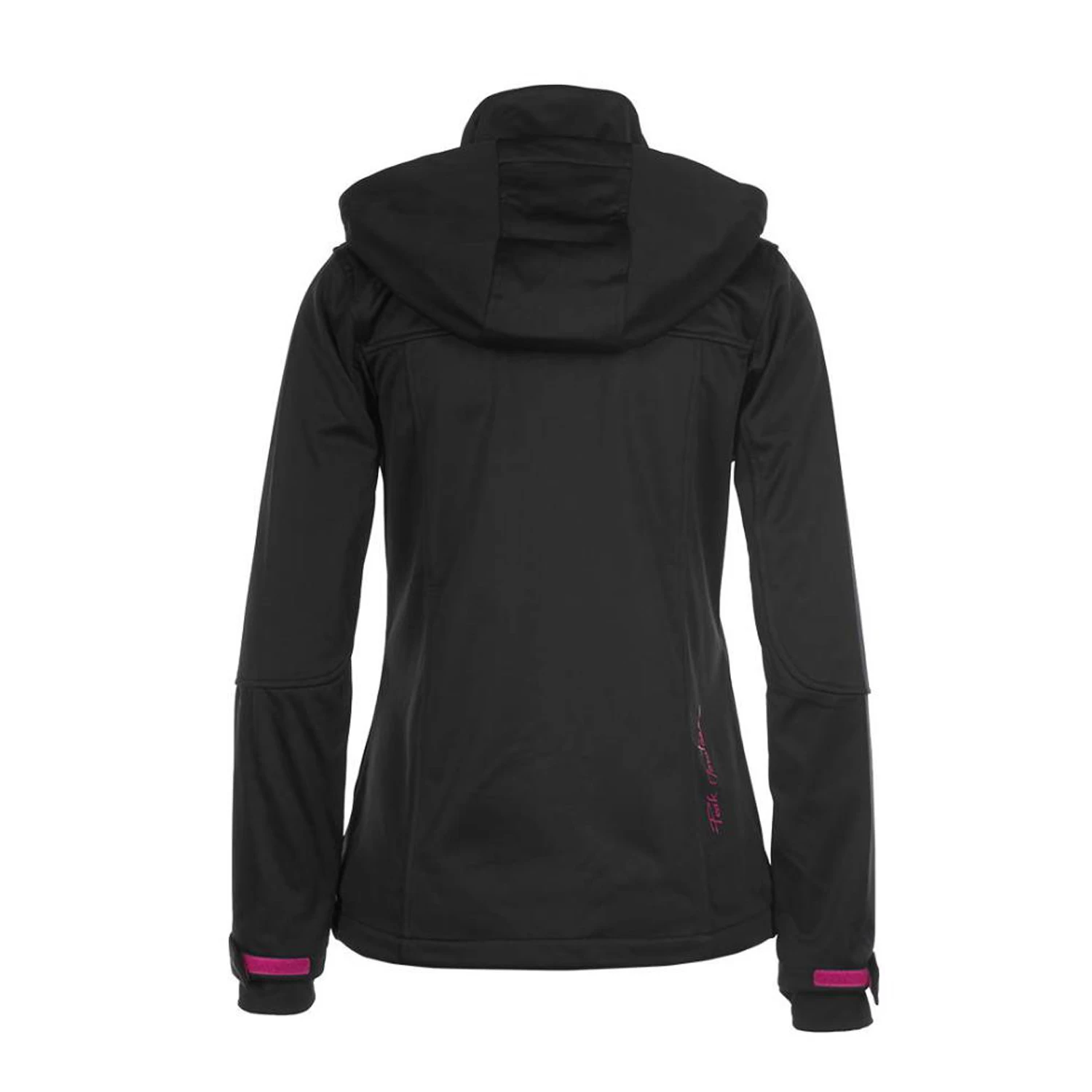 Blouson Softshell Femme ANNE Noir/fuchsia 2 Blouson Softshell Femme ANNE Noir/fuchsia – Image 2