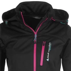 Blouson Softshell Femme ANNE Noir/fuchsia 5 Blouson Softshell Femme ANNE Noir/fuchsia -Vêtements d'hiver - maintenant ! Blouson de ski femme softshell ANNE noir fushia 2