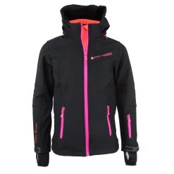 Blouson Softshell GAMALA Noir/fushia
