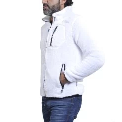 Blouson Polaire Homme CARIAN Blanc -Vêtements d'hiver - maintenant ! Blouson polaire Homme CARIAN blanc Peak Mountain 2