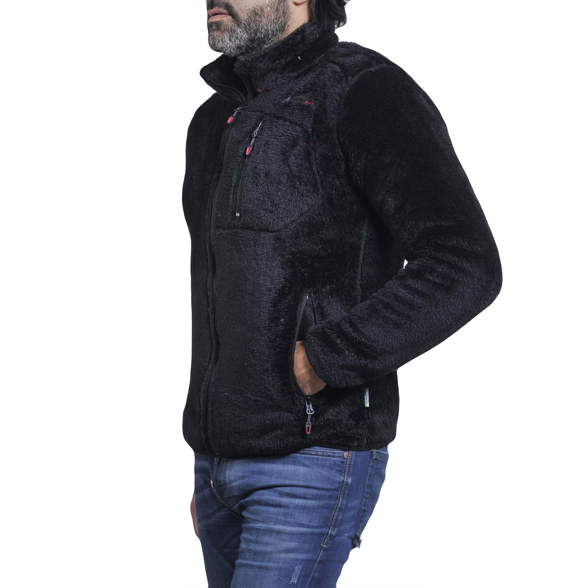 Blouson Polaire Homme CARIAN Noir 3 Blouson Polaire Homme CARIAN Noir – Image 3