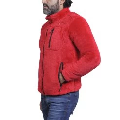 Blouson Polaire Homme CARIAN Rouge -Vêtements d'hiver - maintenant ! Blouson polaire Homme CARIAN rouge Peak Mountain 2