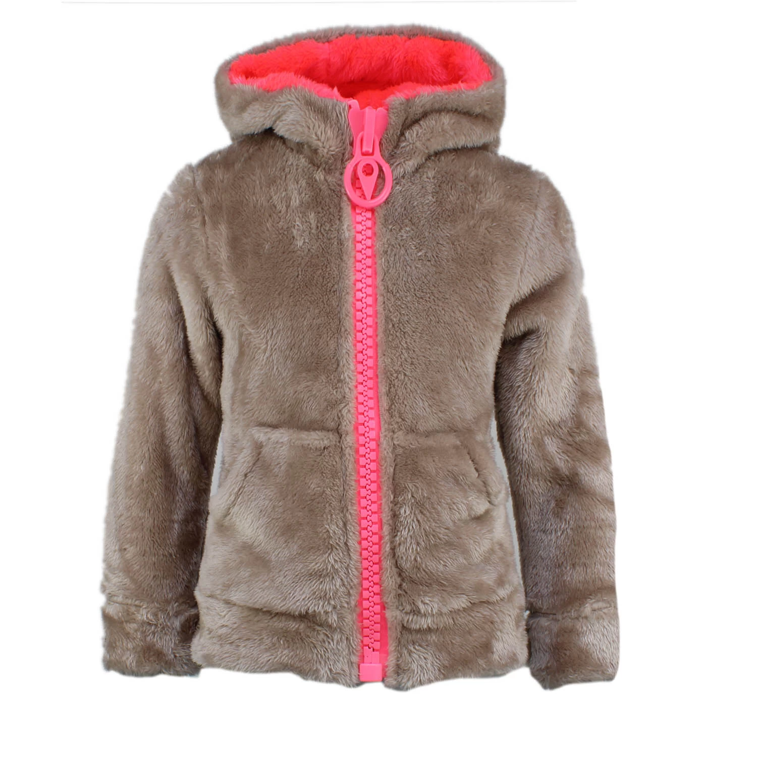 Blouson Polaire Fille FARELI Taupe 1 Blouson Polaire Fille FARELI Taupe