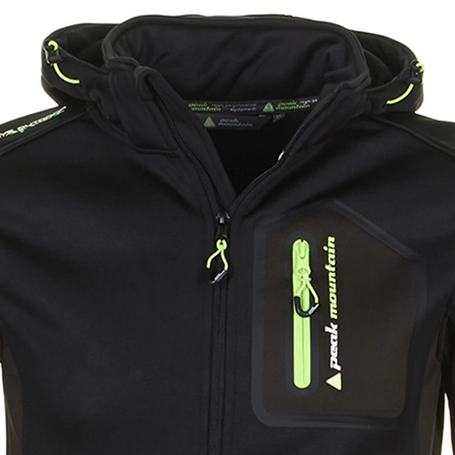 Blouson Polar Shell à Capuche CRISTOL Noir 3 Blouson Polar Shell à Capuche CRISTOL Noir – Image 3