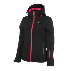 Blouson Softshell Femme AMALON Noir/fuchsia