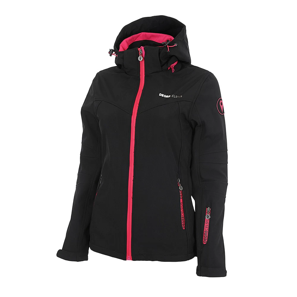 Blouson Softshell Femme AMALON Noir/fuchsia 1 Blouson Softshell Femme AMALON Noir/fuchsia