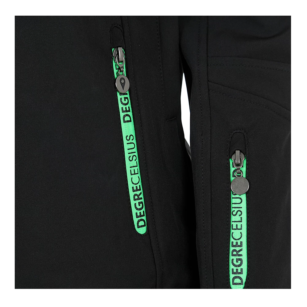 Blouson Softshell Femme AMALON Noir/vert 4 Blouson Softshell Femme AMALON Noir/vert – Image 4