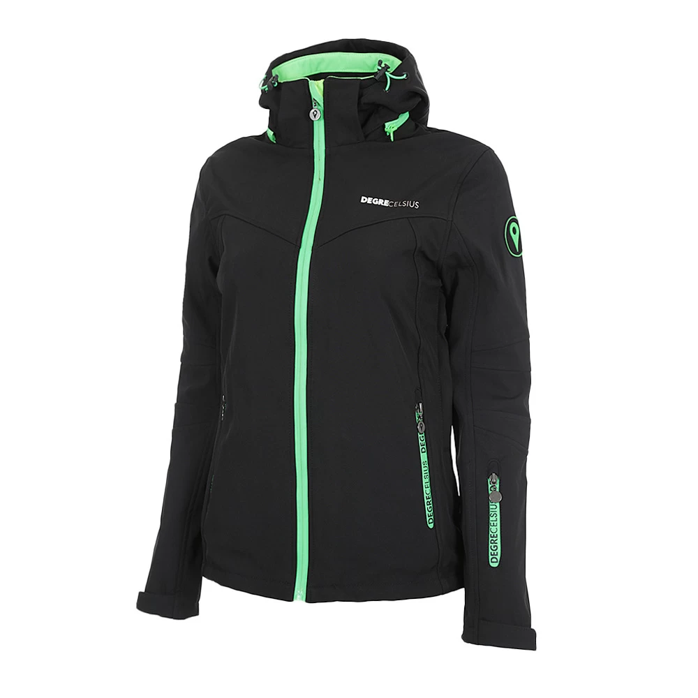 Blouson Softshell Femme AMALON Noir/vert 1 Blouson Softshell Femme AMALON Noir/vert
