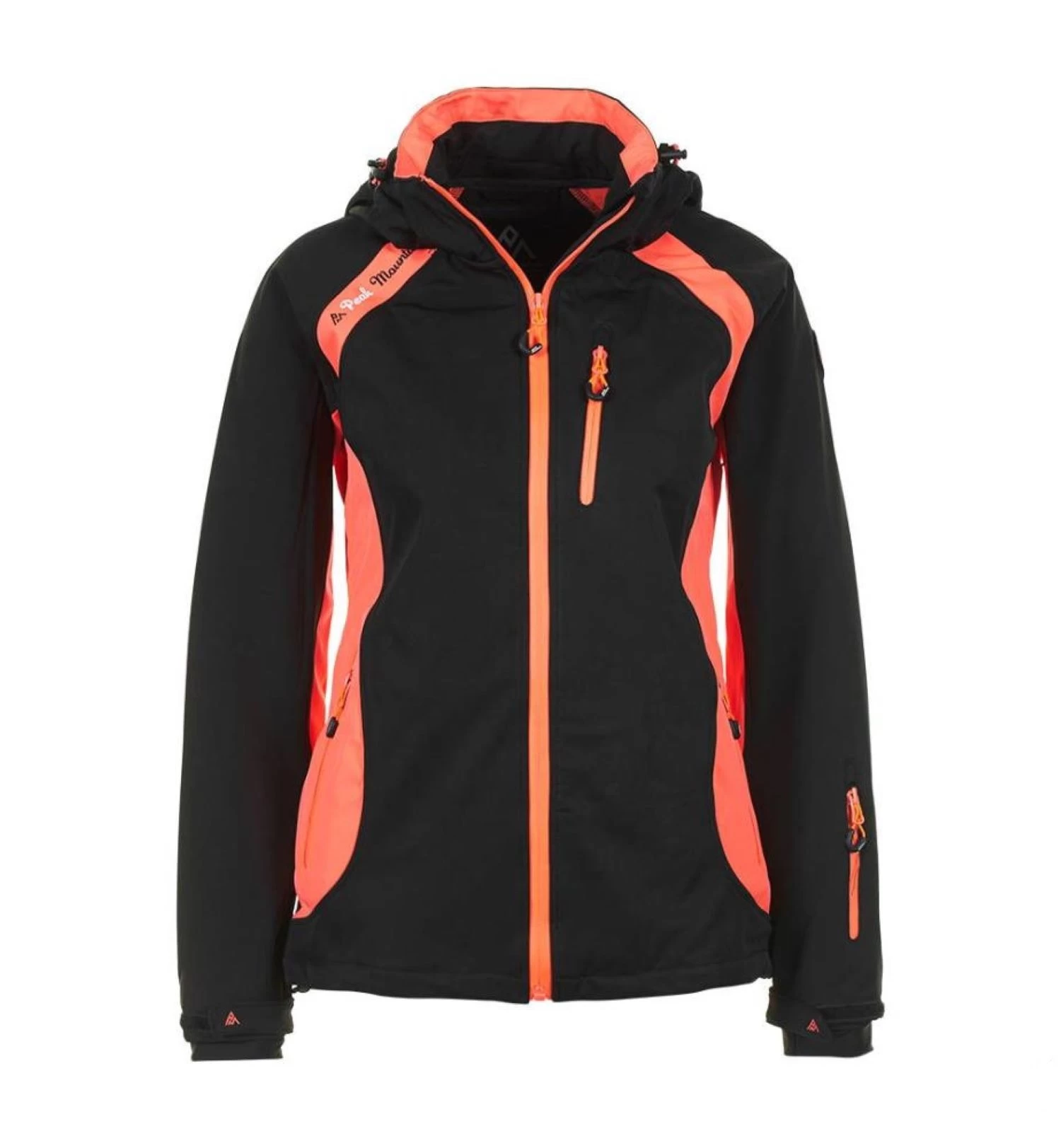 Blouson Softshell Femme AVYBA Noir/corail 1 Blouson Softshell Femme AVYBA Noir/corail