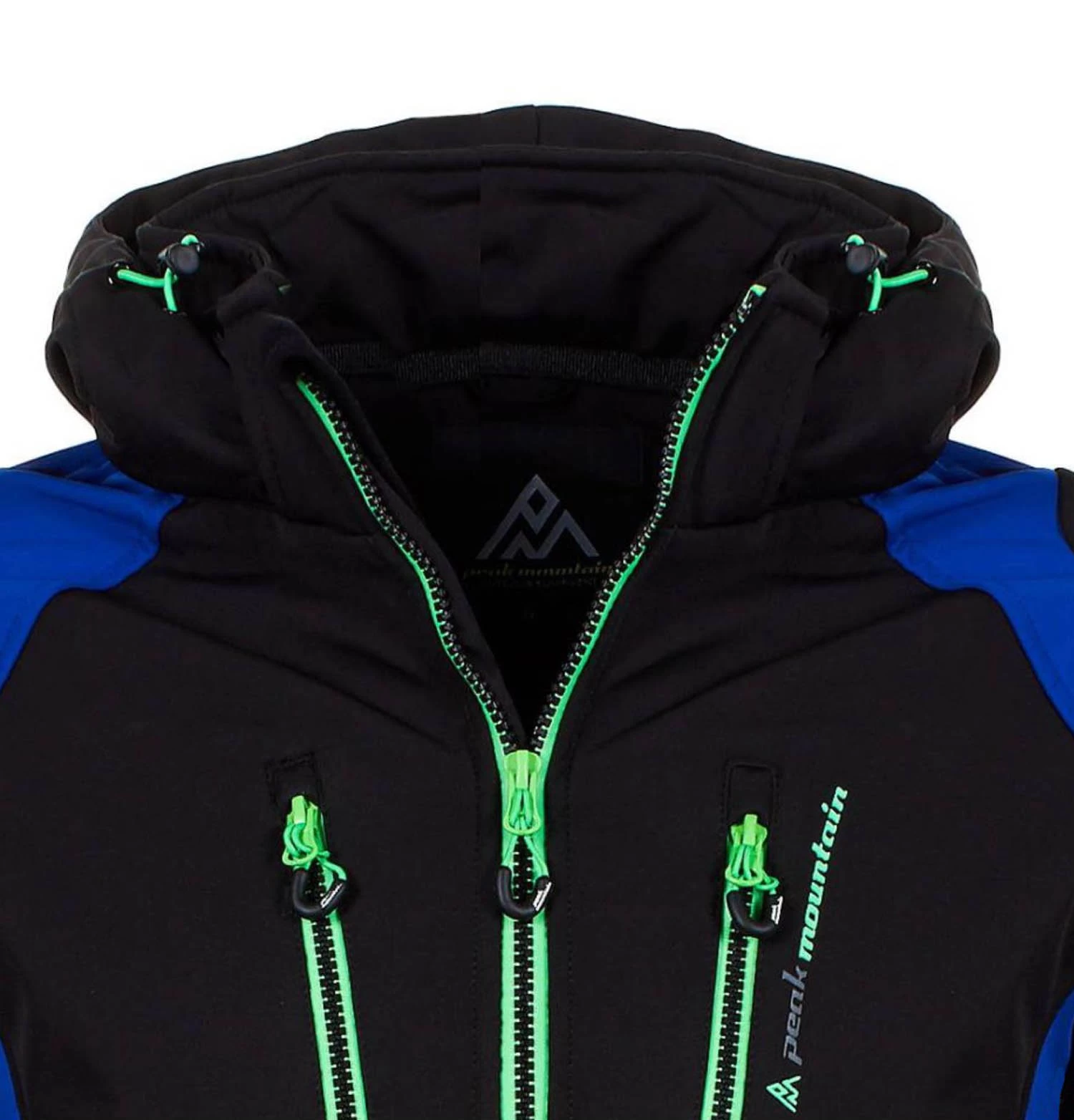 Blouson Softshell Homme CABILONE Noir/bleu 4 Blouson Softshell Homme CABILONE Noir/bleu – Image 4