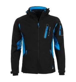 Blouson Softshell Homme CAVYBA Noir/bleu