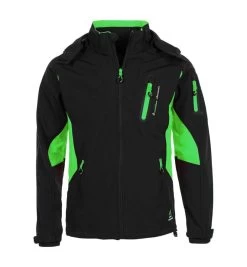 Blouson Softshell Homme CAVYBA Noir/vert