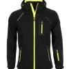 Blouson Softshell Homme CIMALEAK Noir/jaune