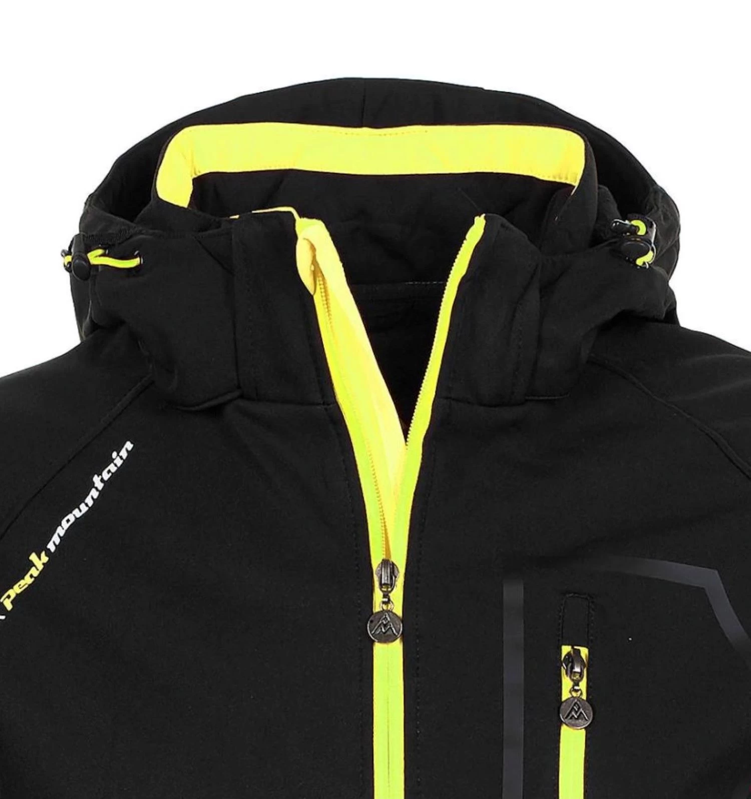 Blouson Softshell Homme CIMALEAK Noir/jaune 4 Blouson Softshell Homme CIMALEAK Noir/jaune – Image 4