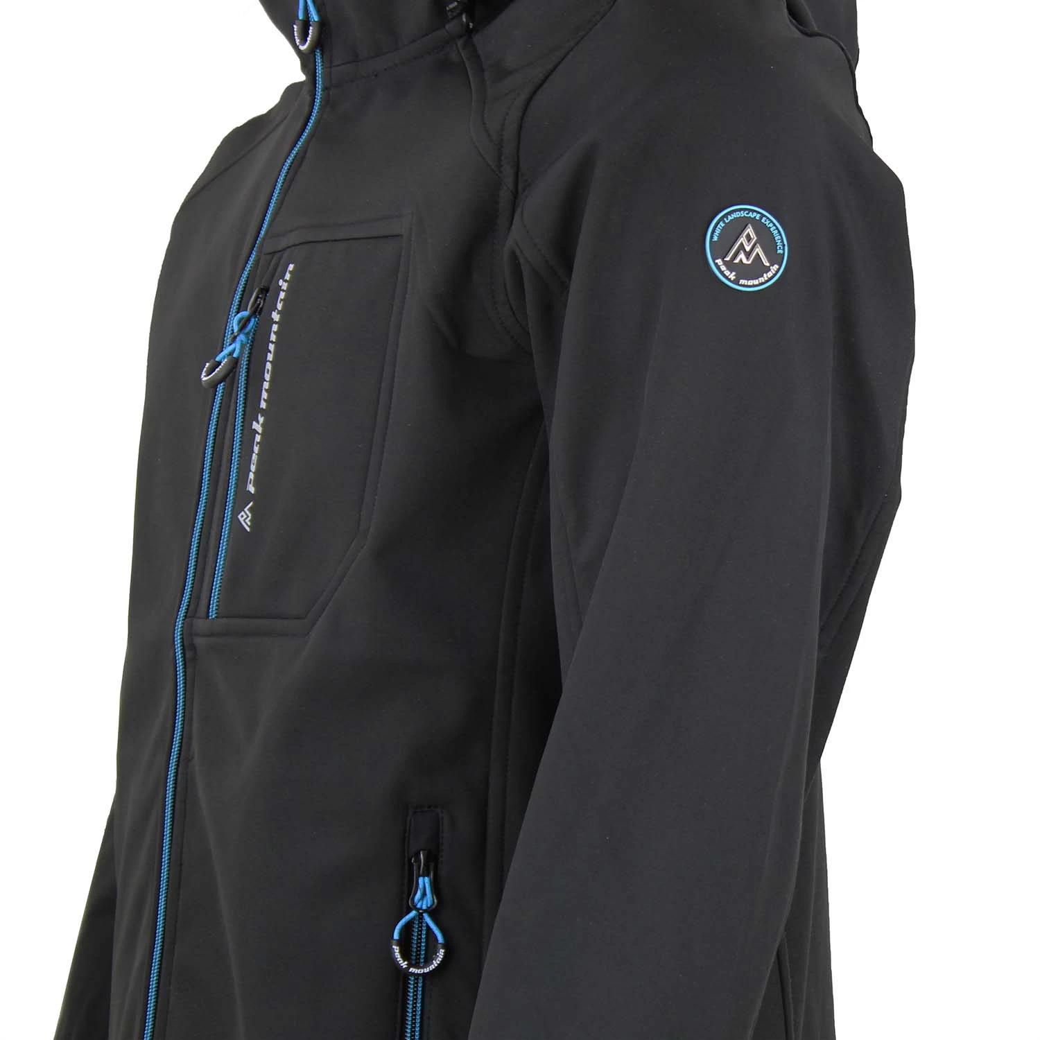 Blouson Softshell Homme CAFORAIN Noir/bleu 4 Blouson Softshell Homme CAFORAIN Noir/bleu – Image 4