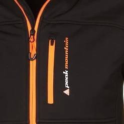 Blouson Softshell CANNE Noir/orange -Vêtements d'hiver - maintenant ! CANNE WH 1 NOIR ORANGE DETAIL