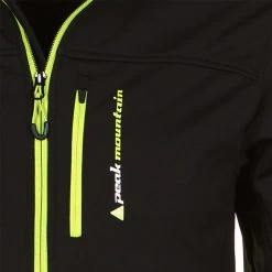 Blouson De Ski Softshell Homme CANNE Noir/jaune -Vêtements d'hiver - maintenant ! CANNE WH NOIR JAUNE 1