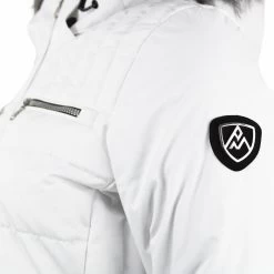 Doudoune De Ski Femme ASALPO Blanc -Vêtements d'hiver - maintenant ! Doudoune de ski Femme ASALPO blanche Peak Mountain 3