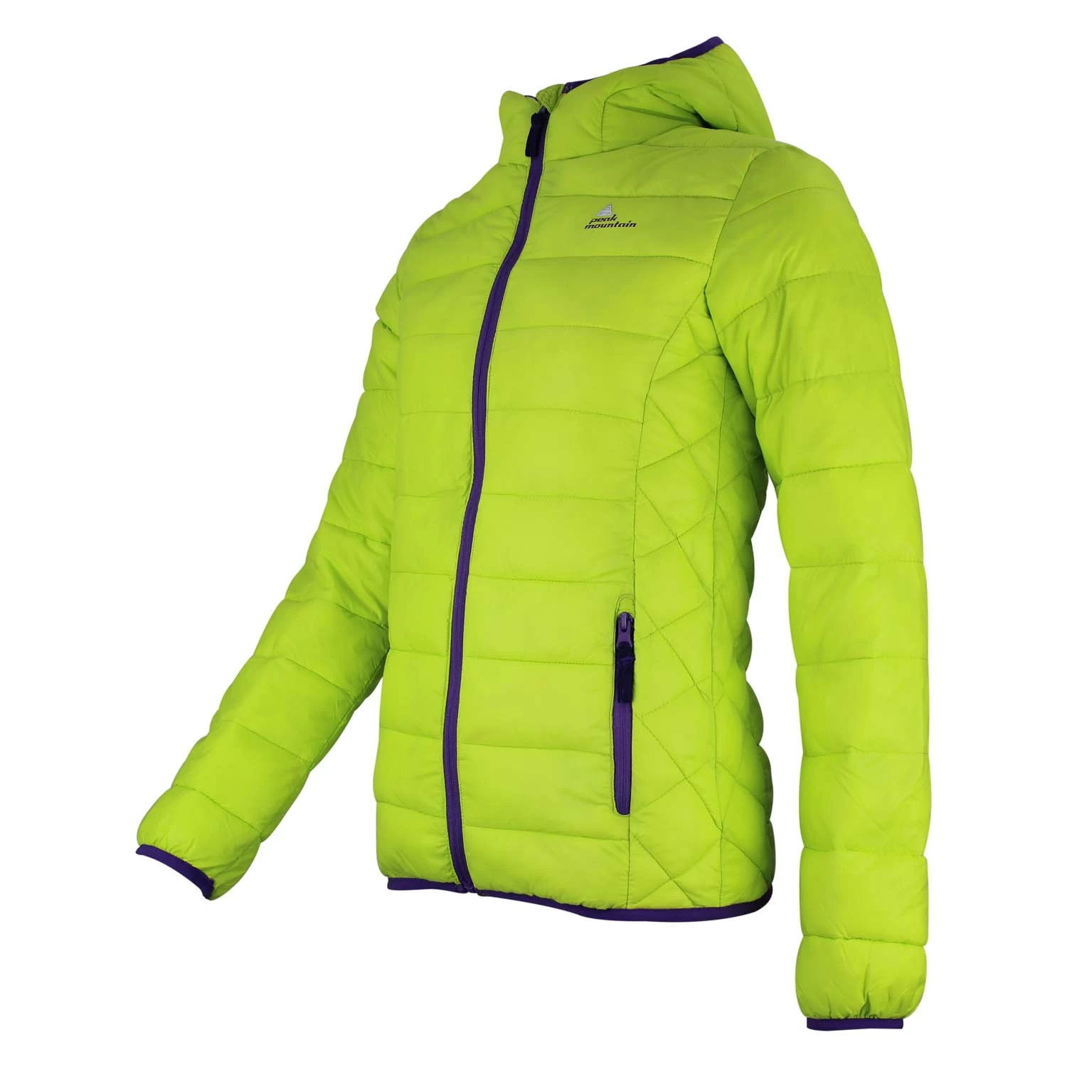 Doudoune Fine Fille à Capuche GALISEO Anis 3 Doudoune Fine Fille à Capuche GALISEO Anis – Image 3