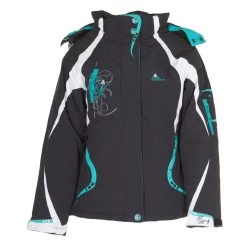 Ensemble De Ski Femme AGYSS Noir/turquoise -Vêtements d'hiver - maintenant ! ESK AGYSS DS VERT CELADON CARBONE BLOUSON FACE 1