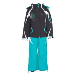 Ensemble De Ski Femme AGYSS Noir/turquoise -Vêtements d'hiver - maintenant ! ESK AGYSS DS VERT CELADON CARBONE FACE