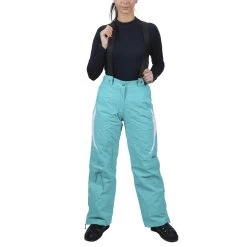 Ensemble De Ski Femme AGYSS Noir/turquoise -Vêtements d'hiver - maintenant ! ESK AGYSS DS VERT CELADON CARBONE PANTALON FACE MANNEQUIN