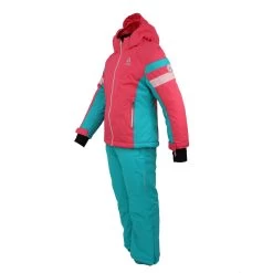 Ensemble De Ski Fille FANCEL Rose/turquoise -Vêtements d'hiver - maintenant ! ESK FANCEL UN ROSE BLEU COTE