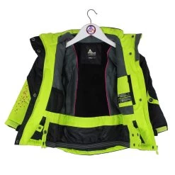 Ensemble De Ski Fille GAMIC Noir/anis -Vêtements d'hiver - maintenant ! FAMIC NOIR ANIS VESTE OUVERTE 1500