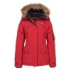 Parka Vraie Fourrure Femme AKADOZ Rouge