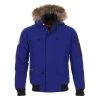 Parka Vraie Fourrure Homme CALOZ Bleu