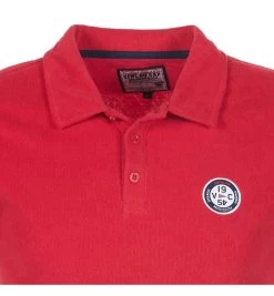 Polo Manches Courtes Homme CONGI Rouge -Vêtements d'hiver - maintenant ! Polo manches courtes homme CALOR rouge POL CALOR