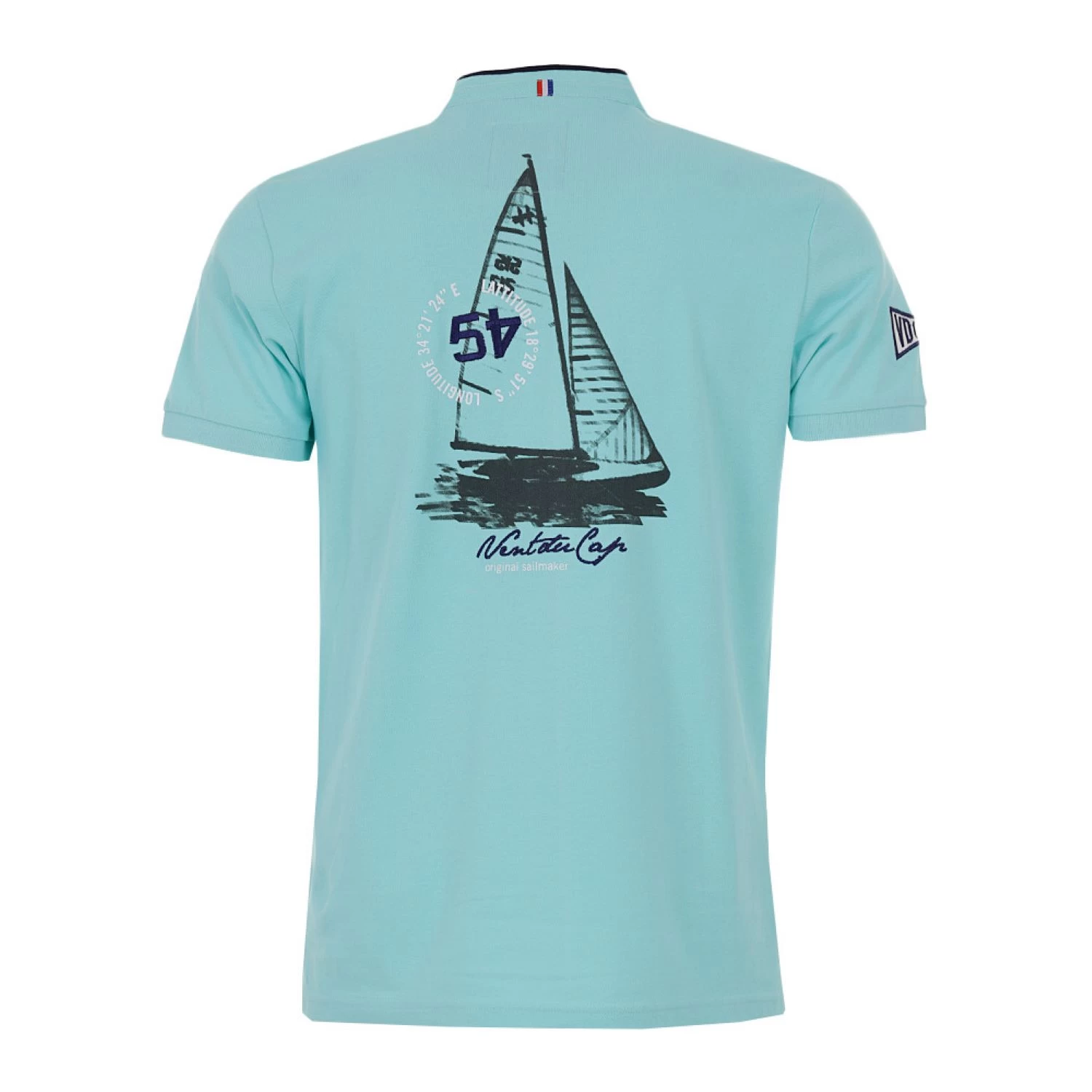Polo Manches Courtes Homme CARMAND Turquoise 2 Polo Manches Courtes Homme CARMAND Turquoise – Image 2