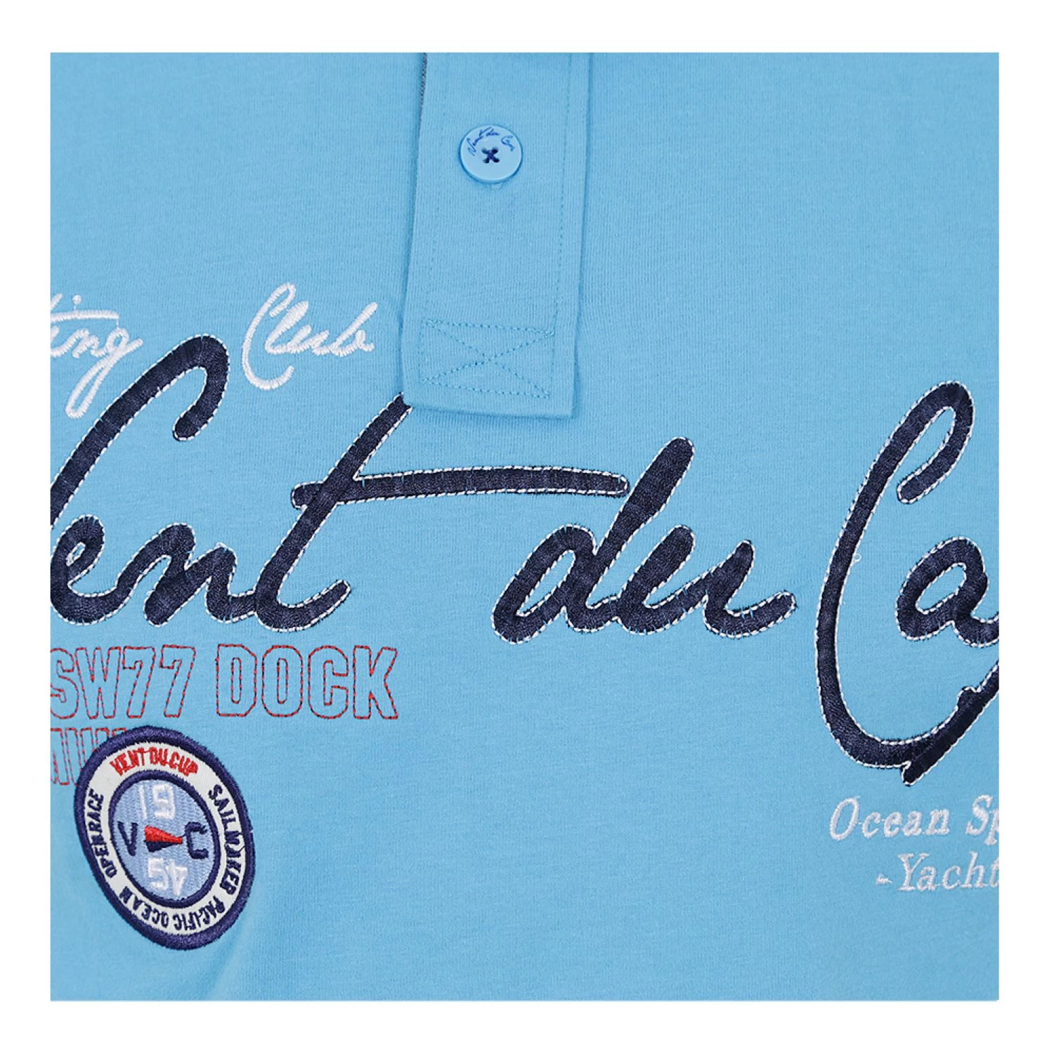 Polo Manches Courtes Homme CAZRI Turquoise 3 Polo Manches Courtes Homme CAZRI Turquoise – Image 3