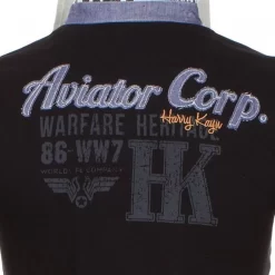 Polo Manches Longues Homme CORIDOR Noir 7 Polo Manches Longues Homme CORIDOR Noir -Vêtements d'hiver - maintenant ! Polo manches longues homme CAZBA noir POL CAZBA