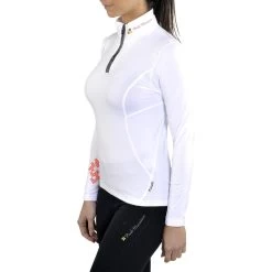 Top Technique Femme ANELI Blanc -Vêtements d'hiver - maintenant ! Top technique Femme ANELI blanc Peak Mountain 4