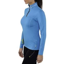 Top Technique Femme ANELI Bleu -Vêtements d'hiver - maintenant ! Top technique Femme ANELI bleu Peak Mountain 2