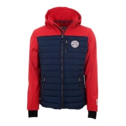 Blouson Bi-matière CANDREI Marine/rouge