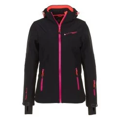 Blouson Softshell Femme AMALA Noir/fuchsia