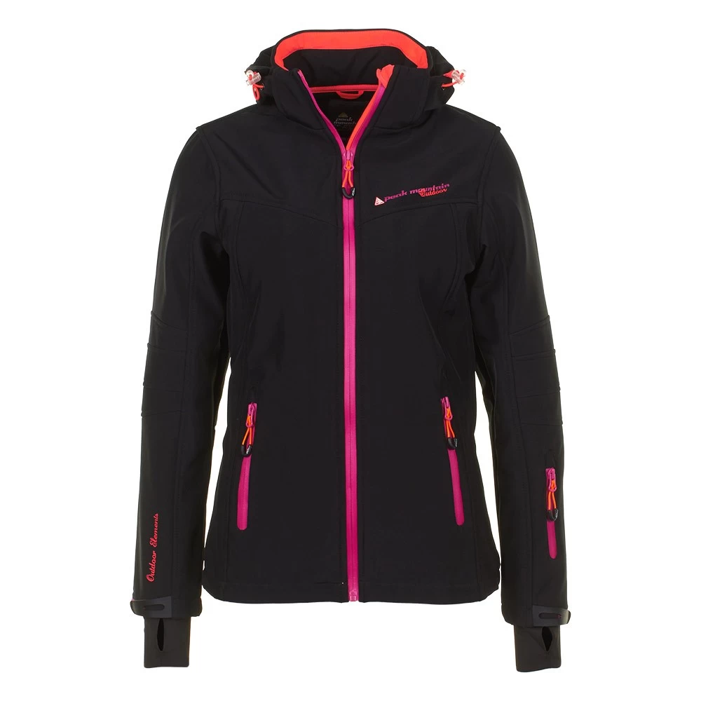 Blouson Softshell Femme AMALA Noir/fuchsia 1 Blouson Softshell Femme AMALA Noir/fuchsia