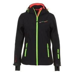 Blouson Softshell Femme AMALA Noir/anis