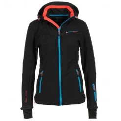 Blouson Softshell Femme AMARA Noir/bleu