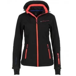Blouson Softshell Femme AMARA Noir/corail