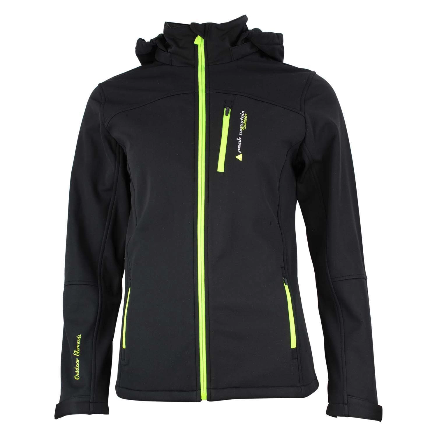 Blouson De Ski Softshell GANNE Noir/jaune 1 Blouson De Ski Softshell GANNE Noir/jaune