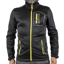 Blouson Polar Shell CRISTOM Noir/jaune