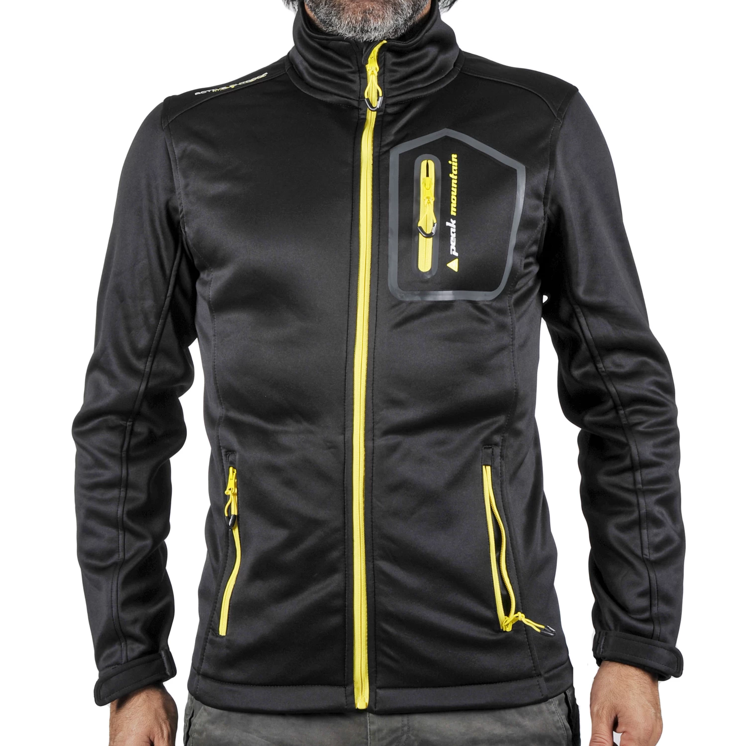 Blouson Polar Shell CRISTOM Noir/jaune 1 Blouson Polar Shell CRISTOM Noir/jaune