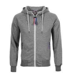 Sweat Molleton Zippé Avec Capuche Homme CANDORE Gris Clair