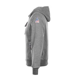 Sweat Molleton Zippé Avec Capuche Homme CANDORE Gris Clair -Vêtements d'hiver - maintenant ! candore profil gris clair