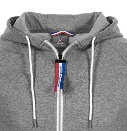 Sweat Molleton Zippé Avec Capuche Homme CANDORE Gris Clair -Vêtements d'hiver - maintenant ! candore zoom gris clair